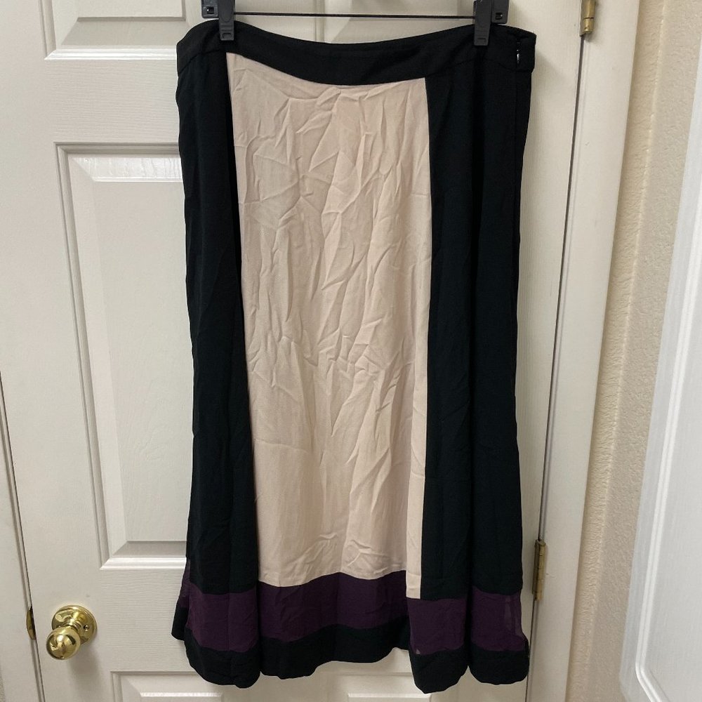 RACHEL Rachel Roy Color block XL Midi Skirt